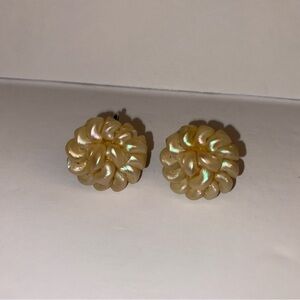 Antique Troccus Iridescent Shell Earrings